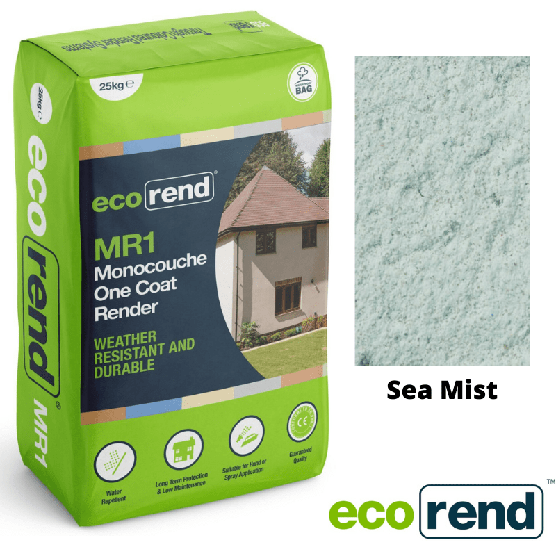 RD00993 EcoRend MR1 EcoRend Monocouche One Coat Render- 25kg Sea Mist - Pallet of 40 EcoRend Monocouche Render