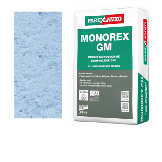 BM003739-48 Parex Monorex GM 25kg B20 Sky Blue | Pallet of 48 Monocouche One-Coat Render