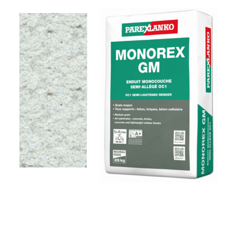BM003826-48 Parex Monorex GM 25kg V20 Astral Green | Pallet of 48 Monocouche One-Coat Render