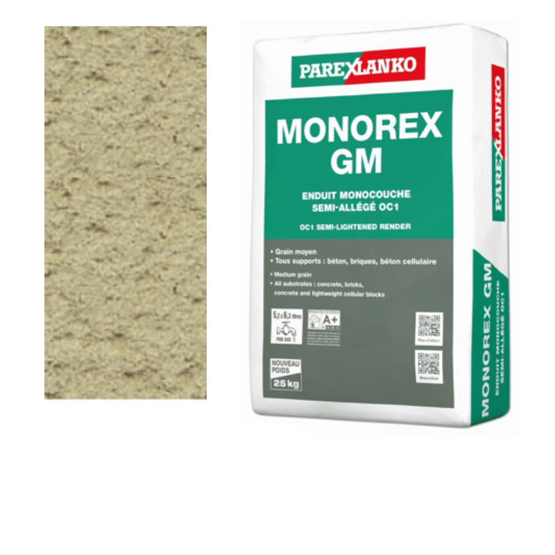 BM004153-48 Parex Monorex GM 25kg T30 Clay Earth | Pallet of 48 Monocouche One-Coat Render