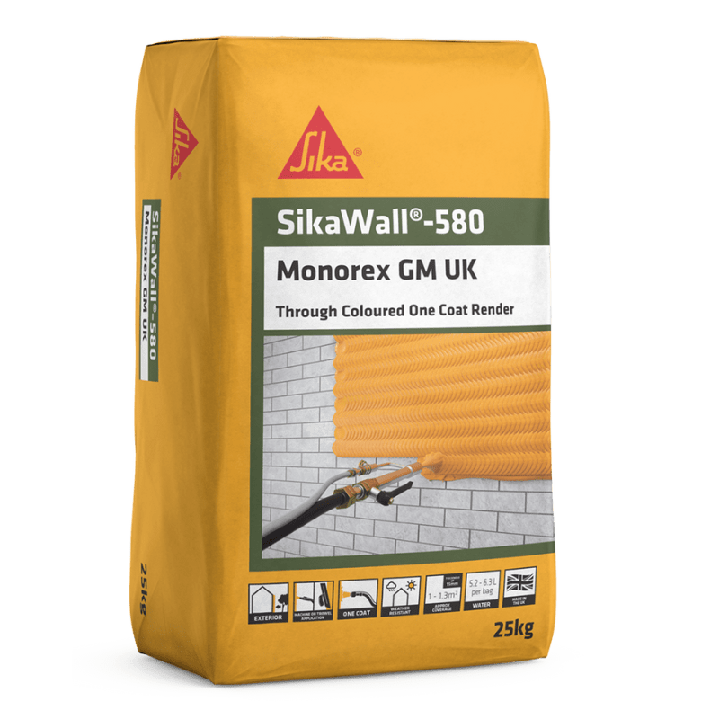 BM006989-40 Parex Parex (Sikawall 580) Monorex GM G10 White Light 25kg | Pallet of 40 Monocouche One-Coat Render