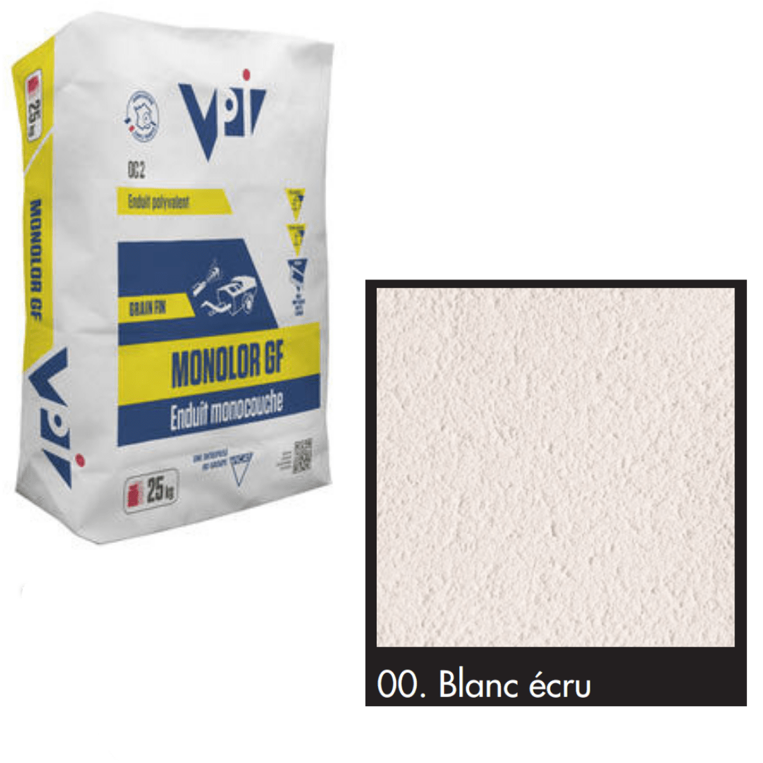 VPI VPI Monocal Render GM 00 Blanc Ecru 25kg - Pallet of 48 Monocal GM