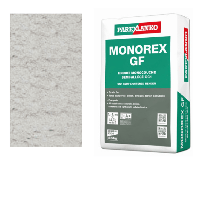 BM003935 Parex Monorex GF 25kg Fine Grain G30 Mouse Grey Monocouche One-Coat Render