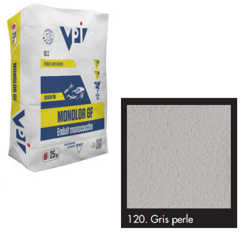 RD00916 VPI VPI Monocal Render GM 120 Gris Perle 25kg 25kg - Price Per bag / 3-5 Working Days Monocal GM