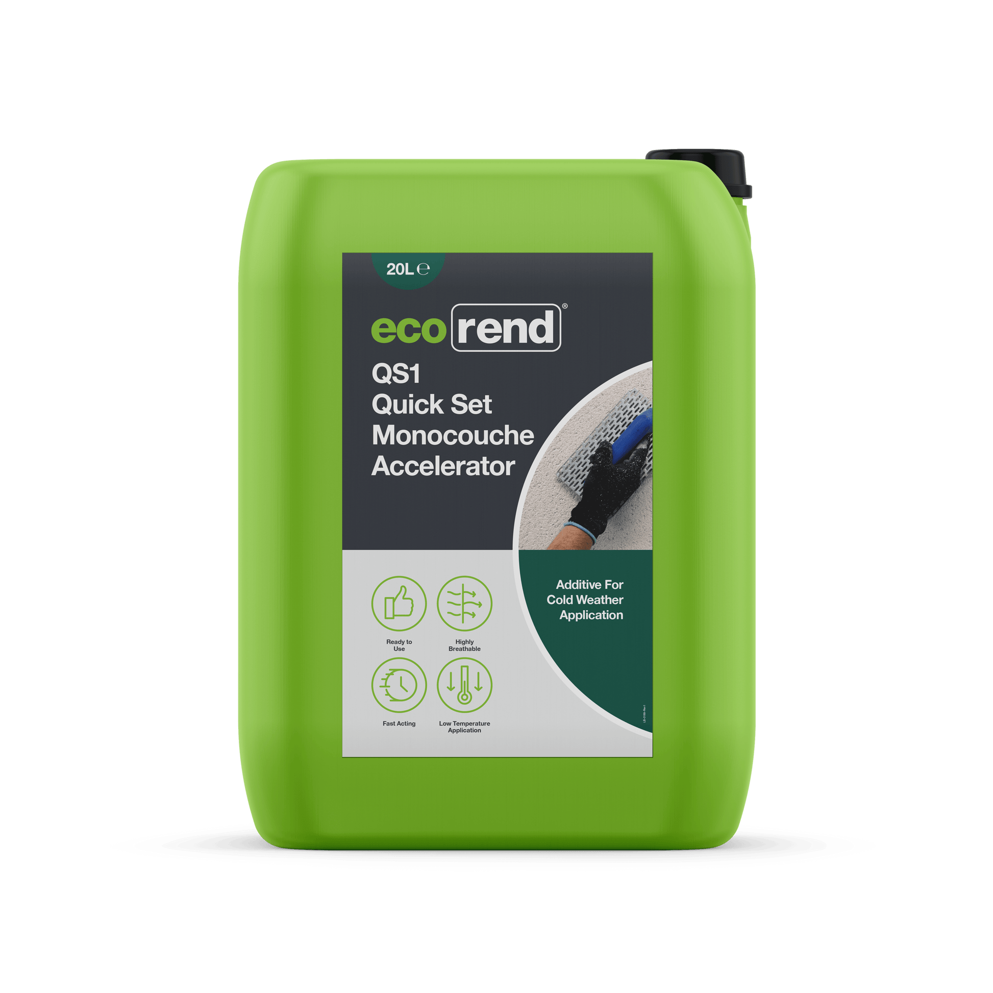 BM005261 Ecorend QS1 Quick Set Monocouche Accelerator 20ltr | rendersdirect.co.uk Render Additive