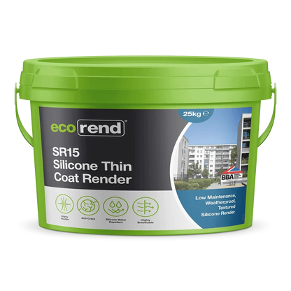 BM006586 EcoRend Ecorend SR15 Silicone Thin Coat Render - 25kg  Marble White Rendering Products