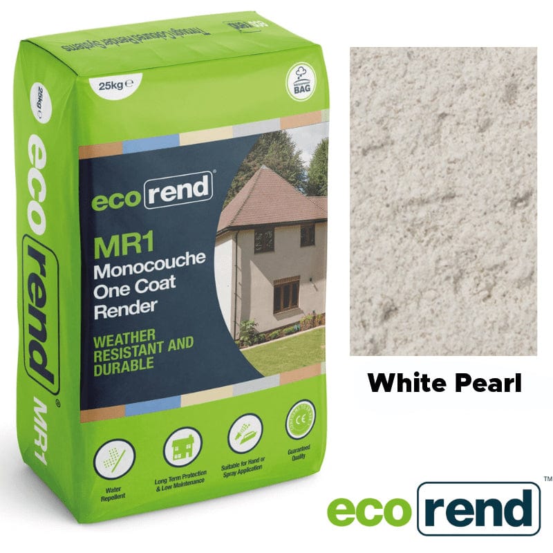 EcoRend MR1 EcoRend Monocouche One Coat Render- 25kg White Pearl EcoRend Monocouche Render