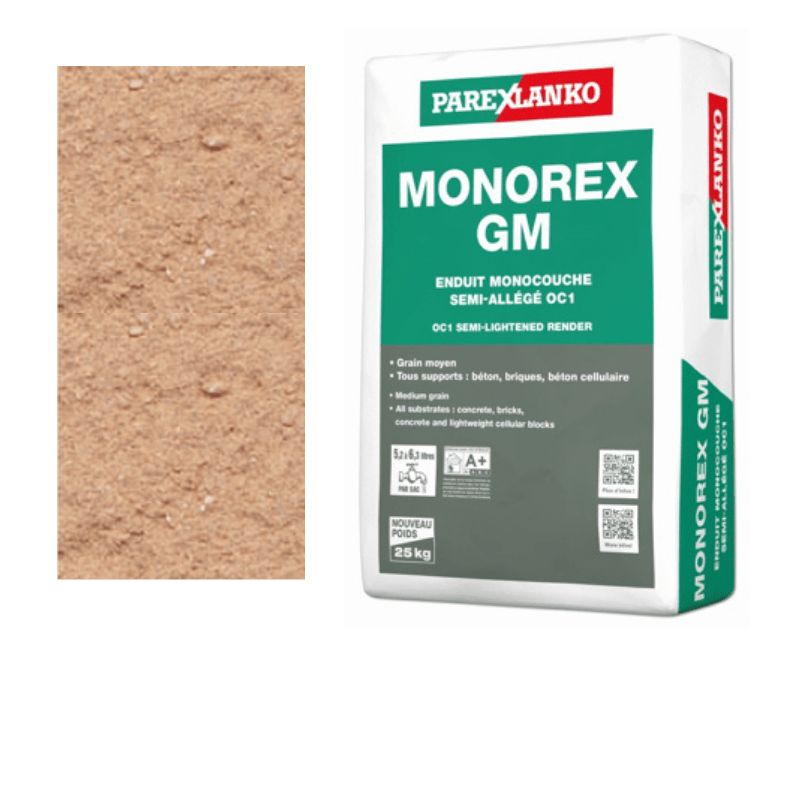 BM004126-48 Parex Monorex GM 25kg R50 Old Rose | Pallet of 48 Monocouche One-Coat Render