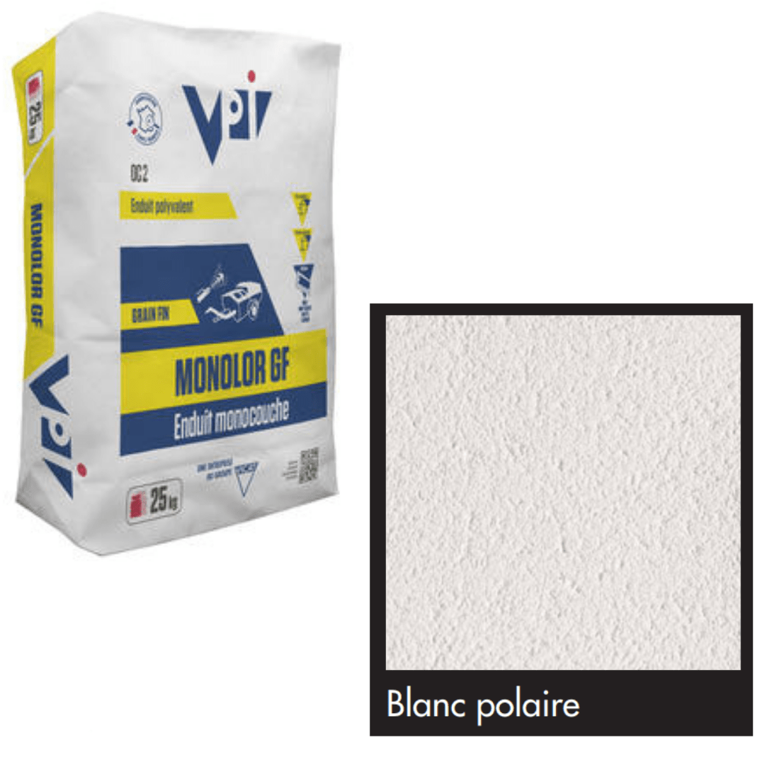 BM004392-48 VPI Monocal GM Blanc Polaire 25kg Monocouche One-Coat Render
