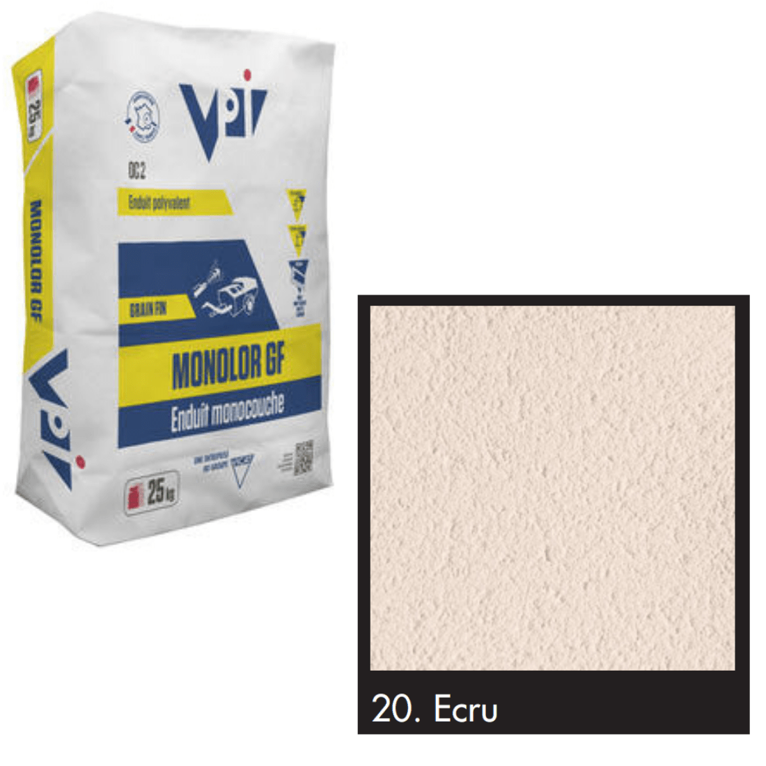 BM004394-48 VPI Monocal GM 20 Ecru 25kg  Monocouche One-Coat Render