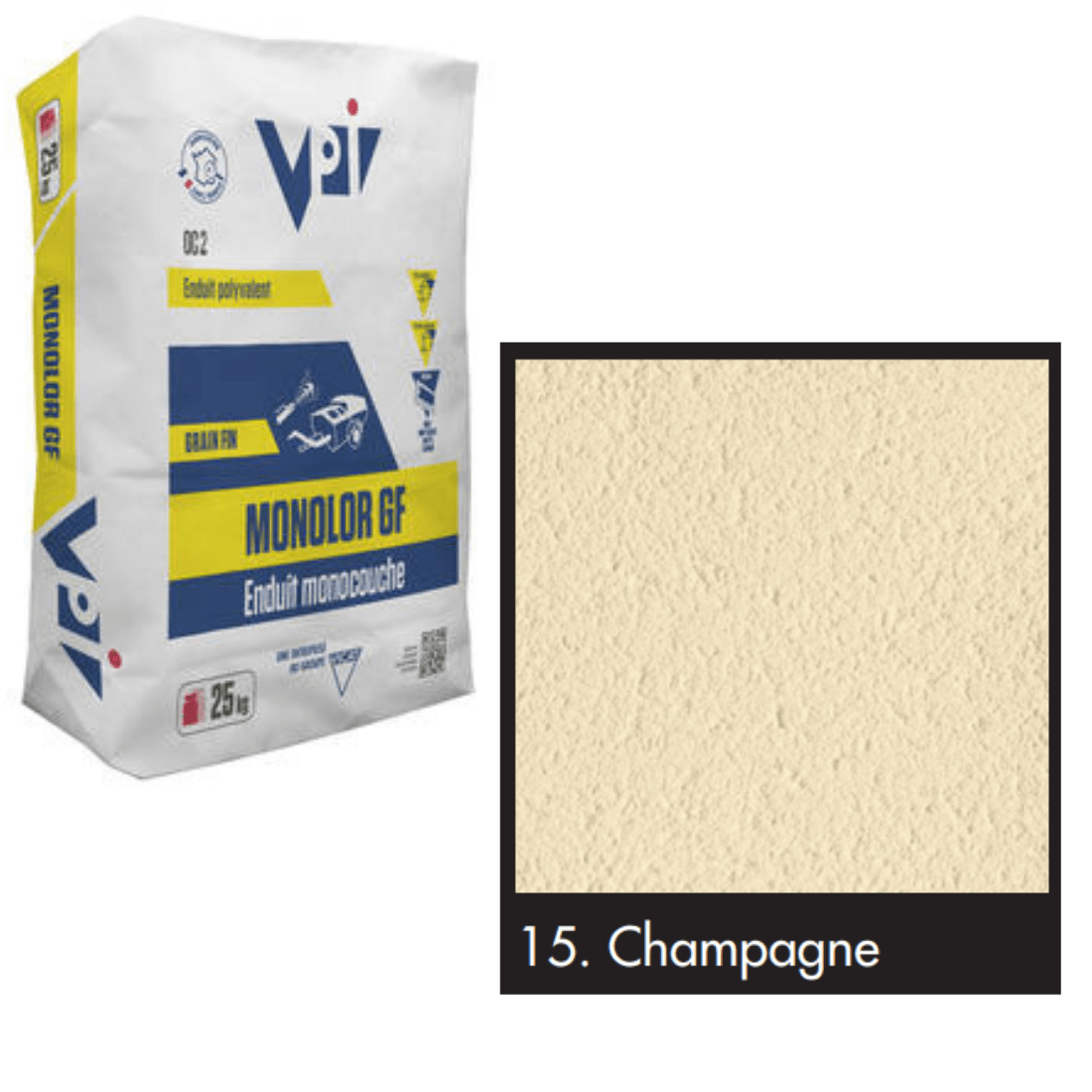 BM004395-48 VPI Monocal GM 15 Champagne 25kg Monocouche One-Coat Render