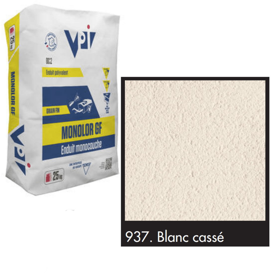 BM004396-48 VPI Monocal GM 937 Blanc Casse 25kg Monocouche One-Coat Render