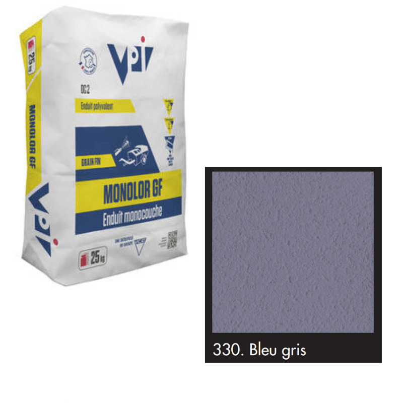 BM004503-48 VPI Monocal Render GM 330 Bleu Gris 25kg  Monocouche One-Coat Render