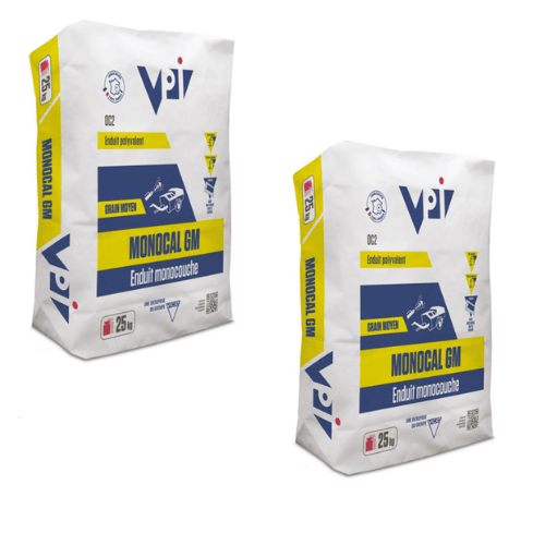 BM006261-48 VPI Monocal GF Gris 25kg - Pallet of 48 Monocouche One-Coat Render