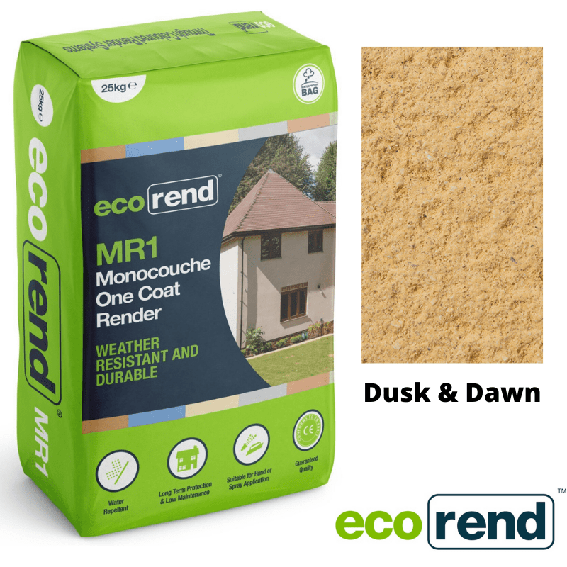 RD00883 EcoRend MR1 EcoRend Monocouche One Coat Render- 25kg Dusk & Dawn Pallet 40 x Bags / 7 Working Days EcoRend Monocouche Render