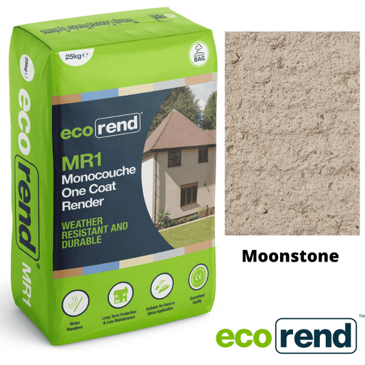 RD00894 EcoRend MR1 EcoRend Monocouche One Coat Render- 25kg Moonstone 25kg - Price Per Bag / 7 Working Days EcoRend Monocouche Render