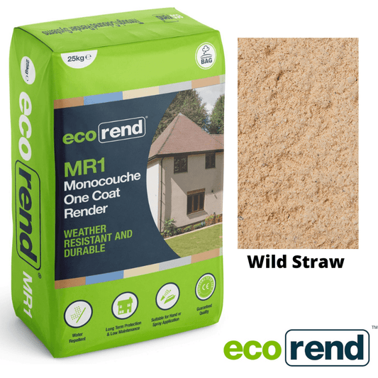 RD00871 EcoRend MR1 EcoRend Monocouche One Coat Render- 25kg Wild Straw Pallet 40 x Bags / 7 Working Days EcoRend Monocouche Render