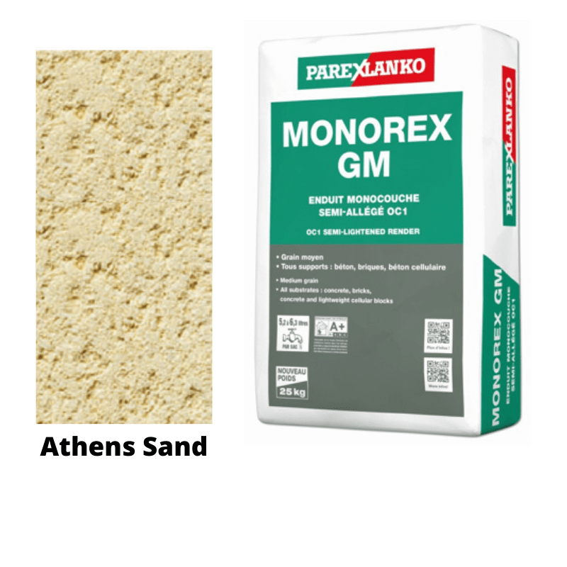 BM003785 Parex Monorex GM 25kg J39 Athens Sand Monocouche One-Coat Render
