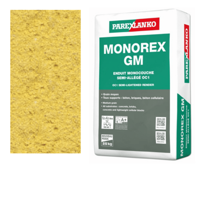 BM003875 Parex Monorex GM 25kg J70 Yellow Ochre Monocouche One-Coat Render