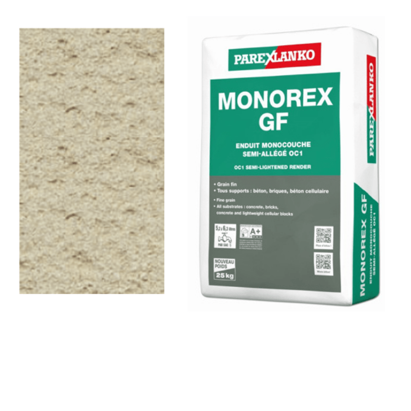 BM003981 Parex Monorex GF 25kg Fine Grain T60 Soft Earth Monocouche One-Coat Render