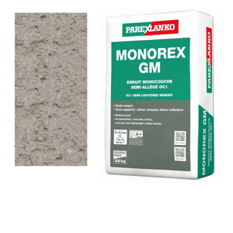 BM004049 Parex Monorex GM 25kg G40 Smoky Grey Monocouche One-Coat Render