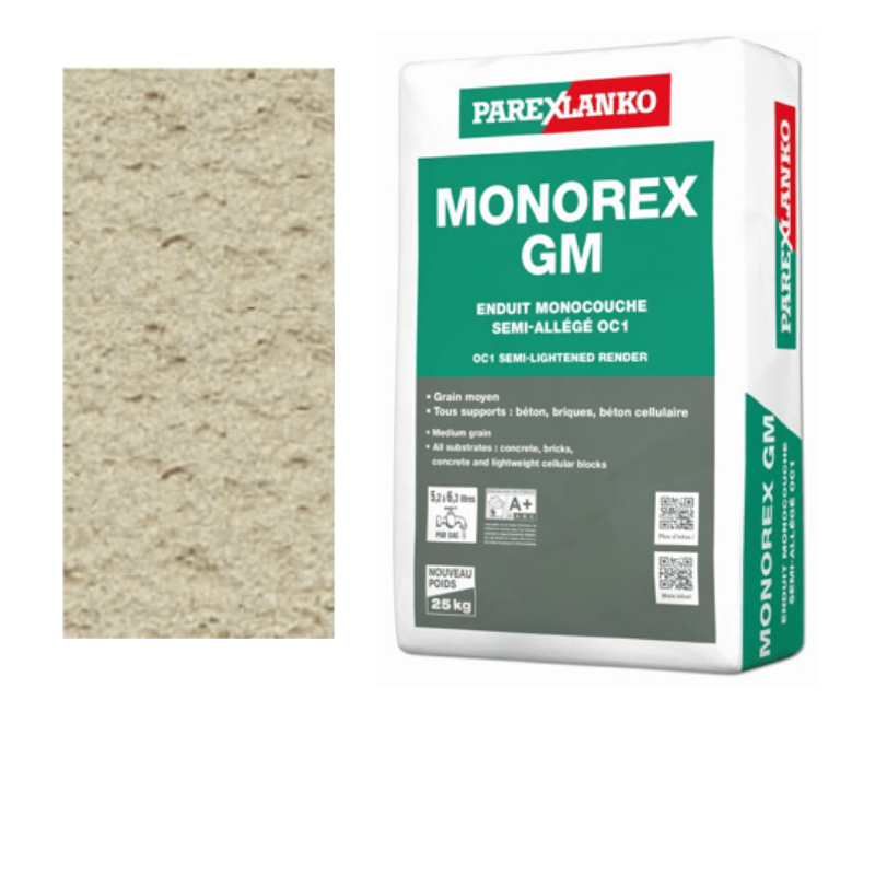 BM004053 Parex Monorex GM 25kg T60 Soft Earth Monocouche One-Coat Render