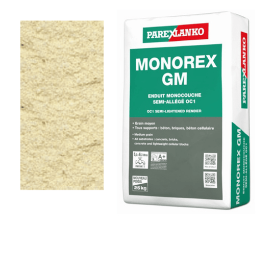 BM004136 Parex Monorex GM 25kg J40 Sand Yellow Monocouche One-Coat Render