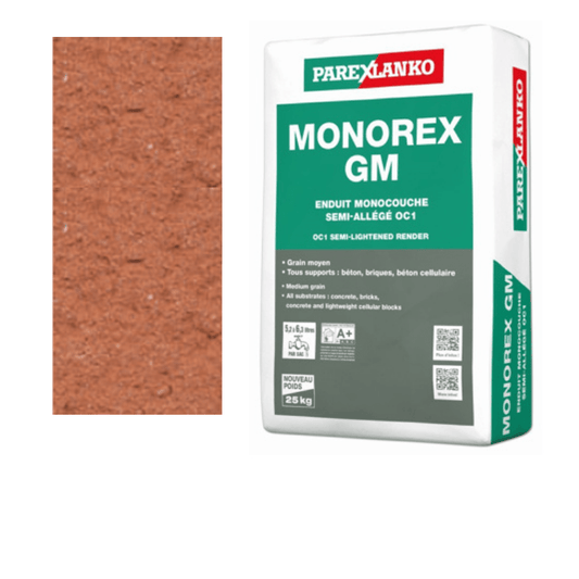 BM004472 Parex Monorex GM 25kg R80 Sienna Monocouche One-Coat Render
