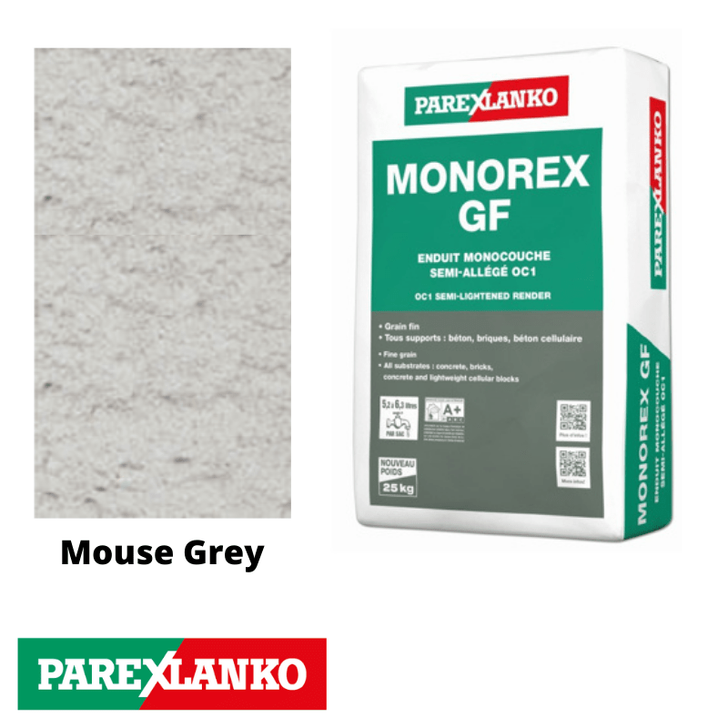 Parex Monorex GF 25kg Fine Grain G30 Mouse Grey - RendersDirect