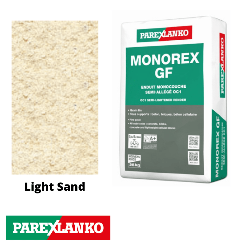 Parex Monorex GF 25kg Fine Grain T20 Light Sand - RendersDirect