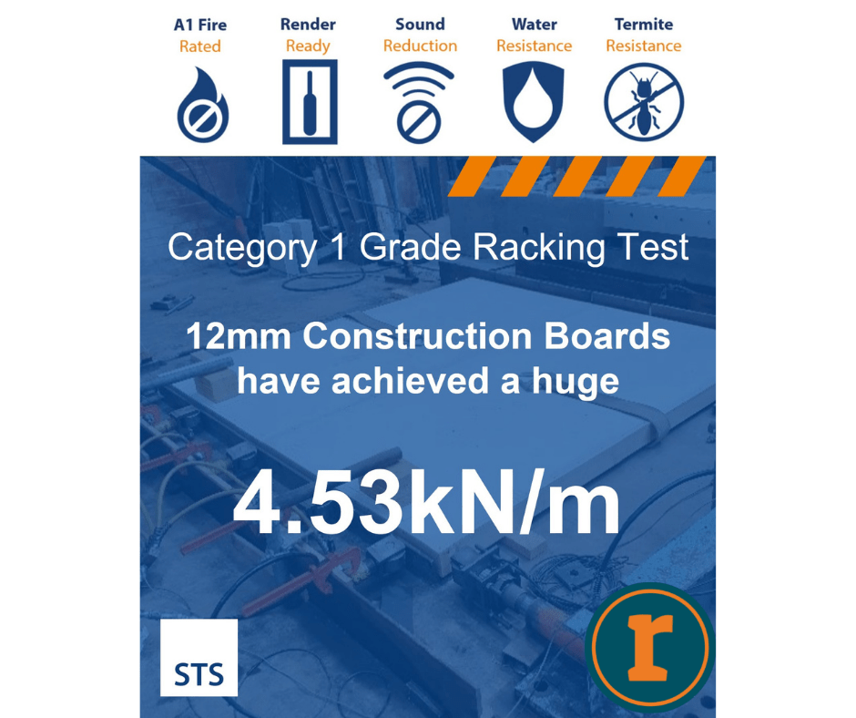 RD00846 STS STS Render Carrier Construction Board 2400 x 1200 x 12mm 2400 x 1200 x 12mm - Price Per Sheet / 5 Working Days Y-Wall