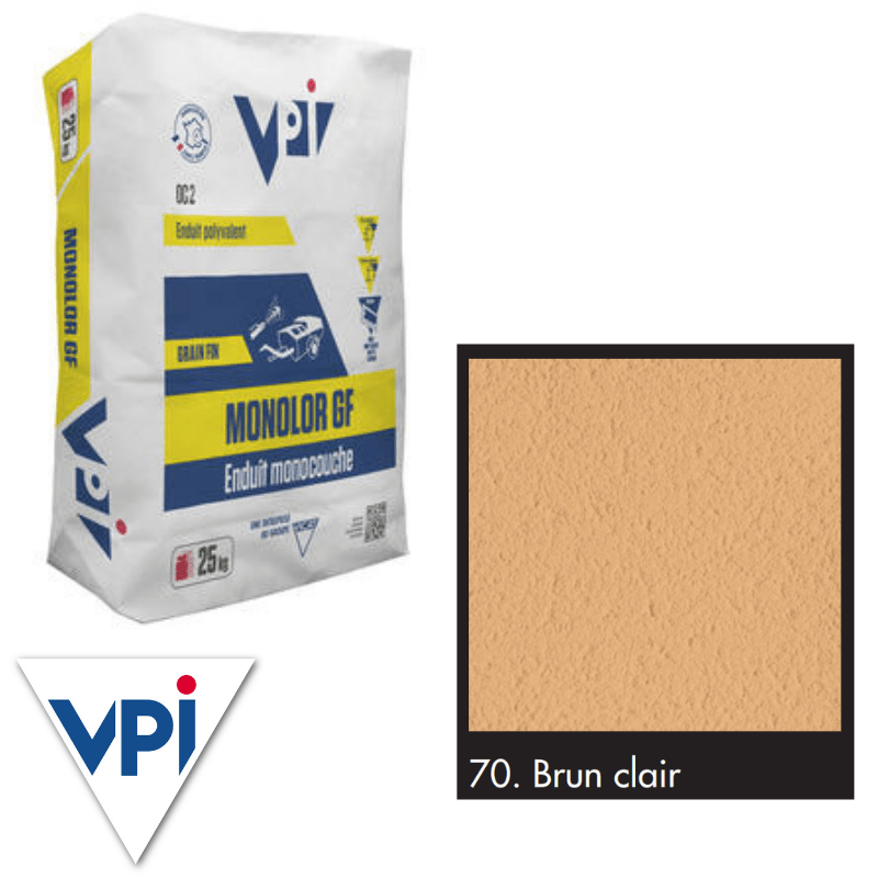 RD00928 VPI VPI Monocal Render GM 070 Brun Clair 25kg 25kg - Price Per bag / 3-5 Working Days Monocal GM