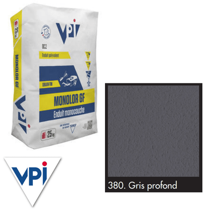 RD00925 VPI VPI Monocal Render GM 380 Gris Profond 25kg 25kg - Price Per bag / 3-5 Working Days Monocal GM