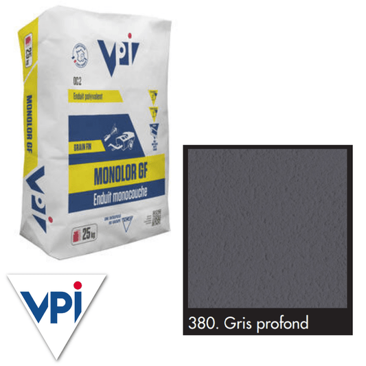 RD00925 VPI VPI Monocal Render GM 380 Gris Profond 25kg 25kg - Price Per bag / 3-5 Working Days Monocal GM